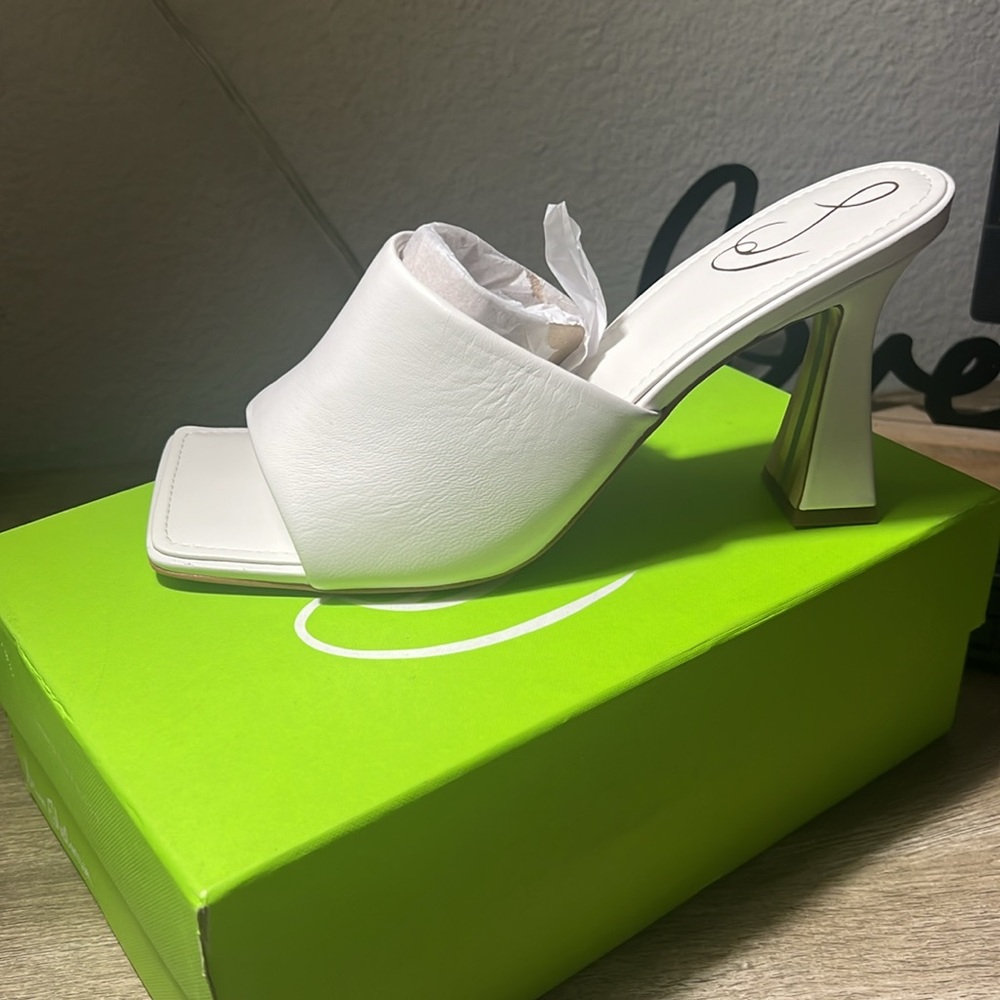 Sam Edelman square toe high heel sandal!